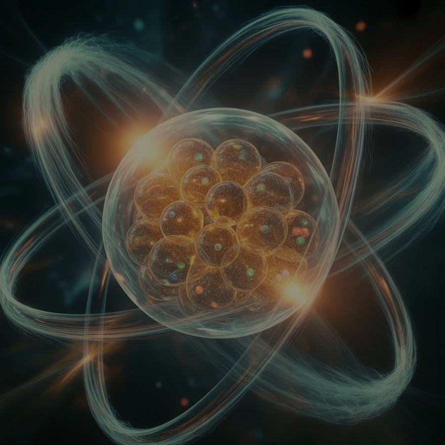 Orbital rings around a cluster of luminous spheres